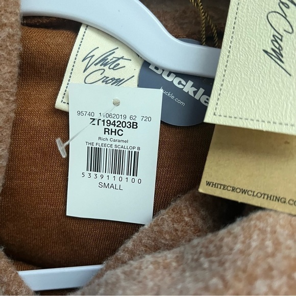 Buckle x White Crow The Fleece Pullover in Rich Caramel, New with Tags - Picture 4 of 5